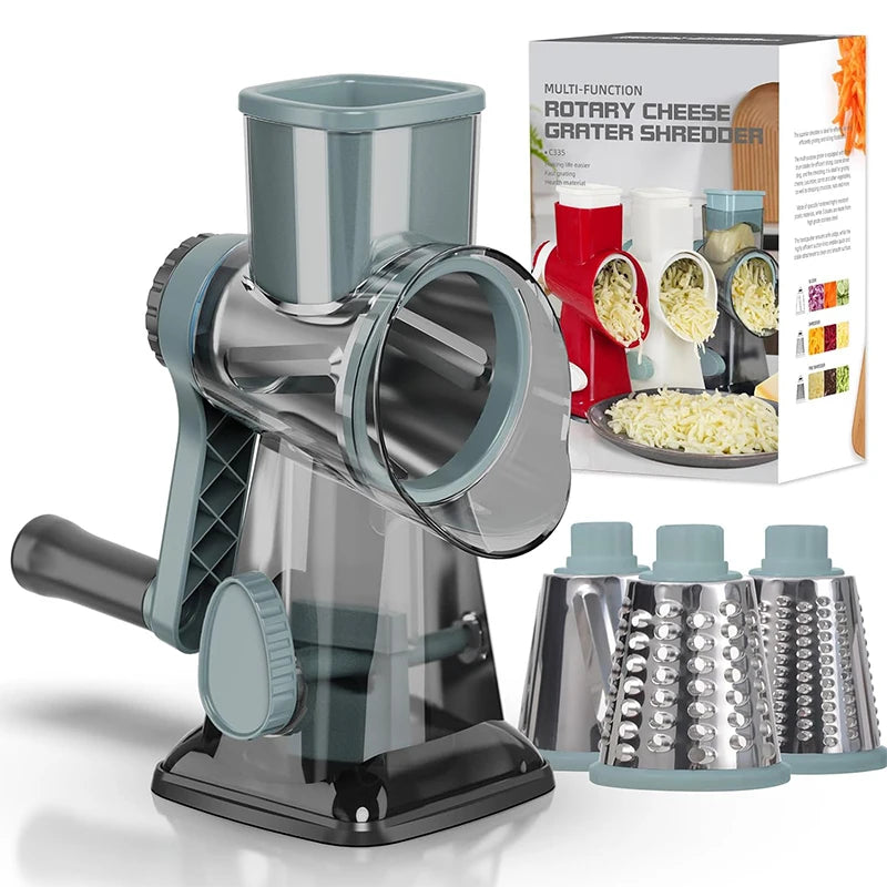 3 in 1 Rotary Cheese Grater Versatile