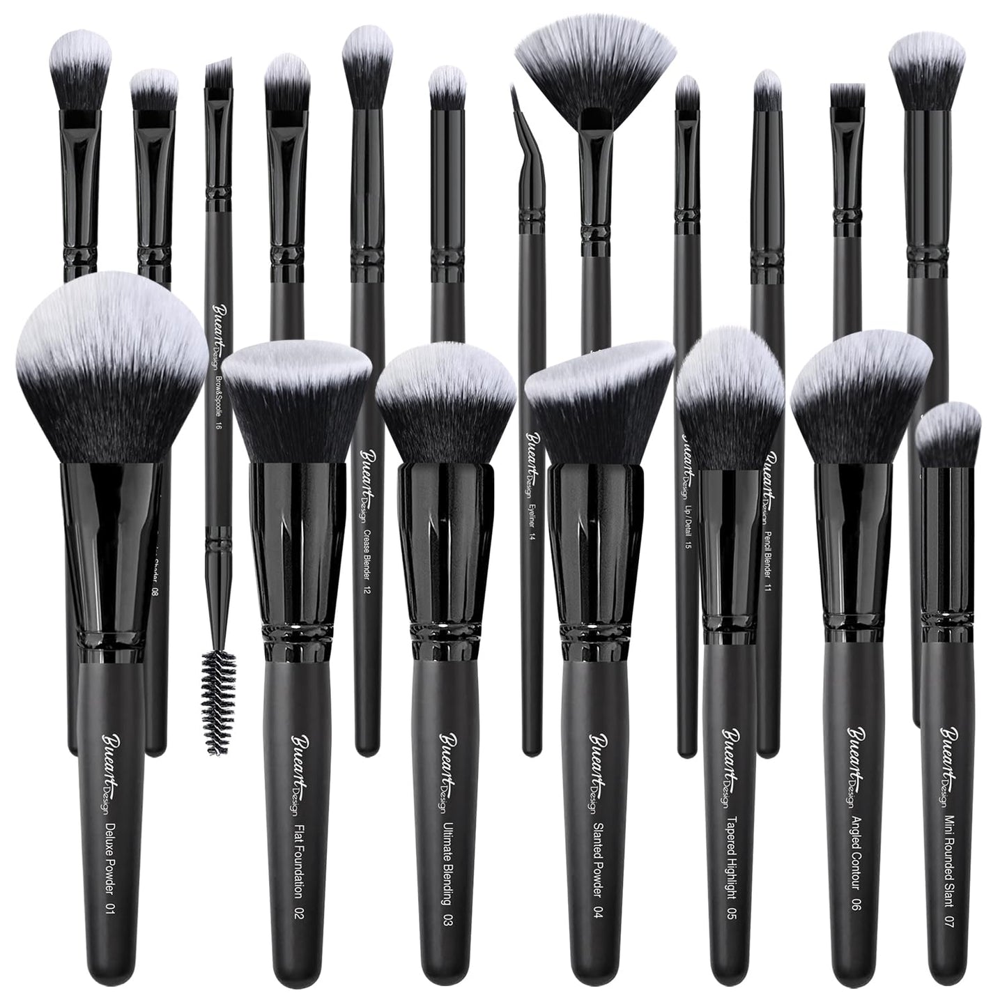 19-Piece Ultra-Soft Makeup Brush Set – Includes Foundation, Blush, Contour & Eyeshadow Brushes for Flawless Blending