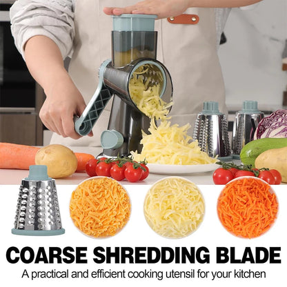 3 in 1 Rotary Cheese Grater Versatile