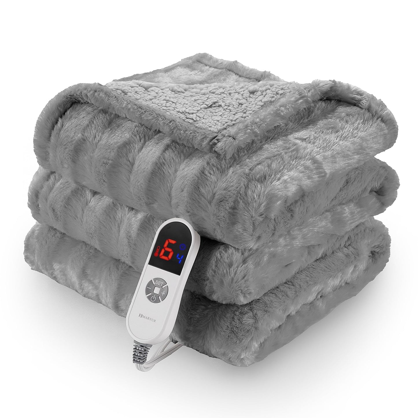 Soft Faux Fur Heated Blanket - 60" X 70"