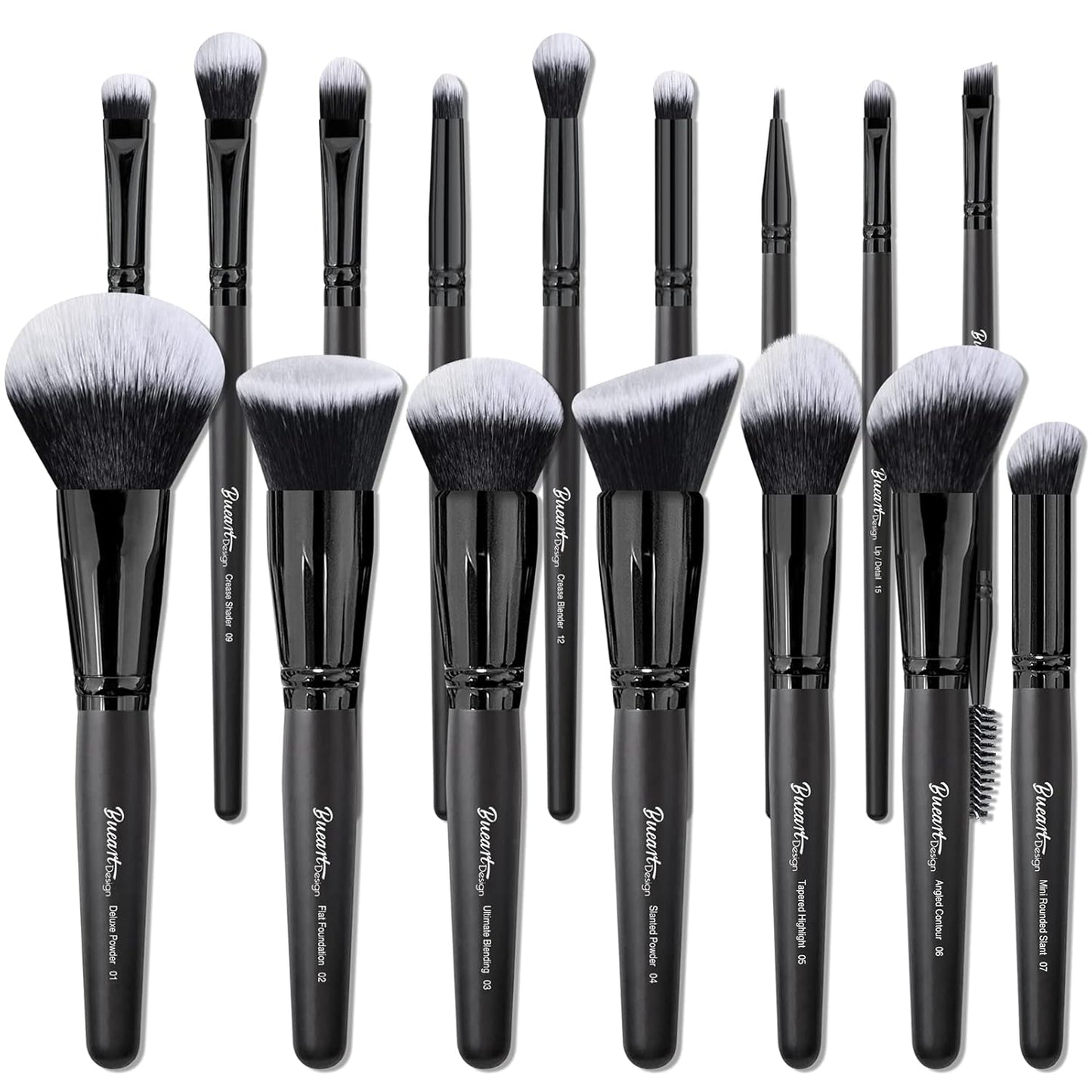 19-Piece Ultra-Soft Makeup Brush Set – Includes Foundation, Blush, Contour & Eyeshadow Brushes for Flawless Blending