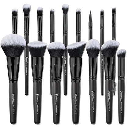 19-Piece Ultra-Soft Makeup Brush Set – Includes Foundation, Blush, Contour & Eyeshadow Brushes for Flawless Blending