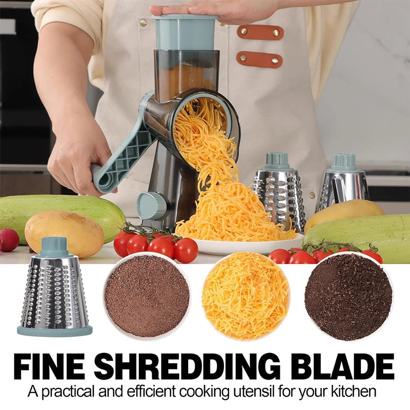 3 in 1 Rotary Cheese Grater Versatile